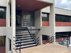 The entrance to the building we own in Austin.
